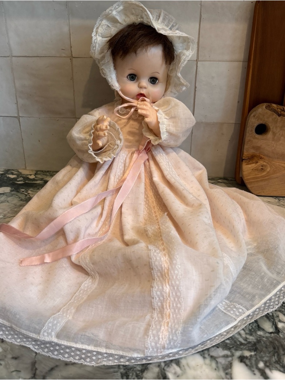 Effanbee Twinkie Baby Doll Vinyl 16" Vintage 1960's Original Dress